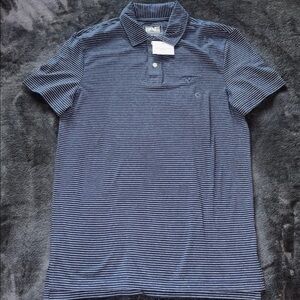 AE 24/7 Club Logo Striped Polo Shirt - XS